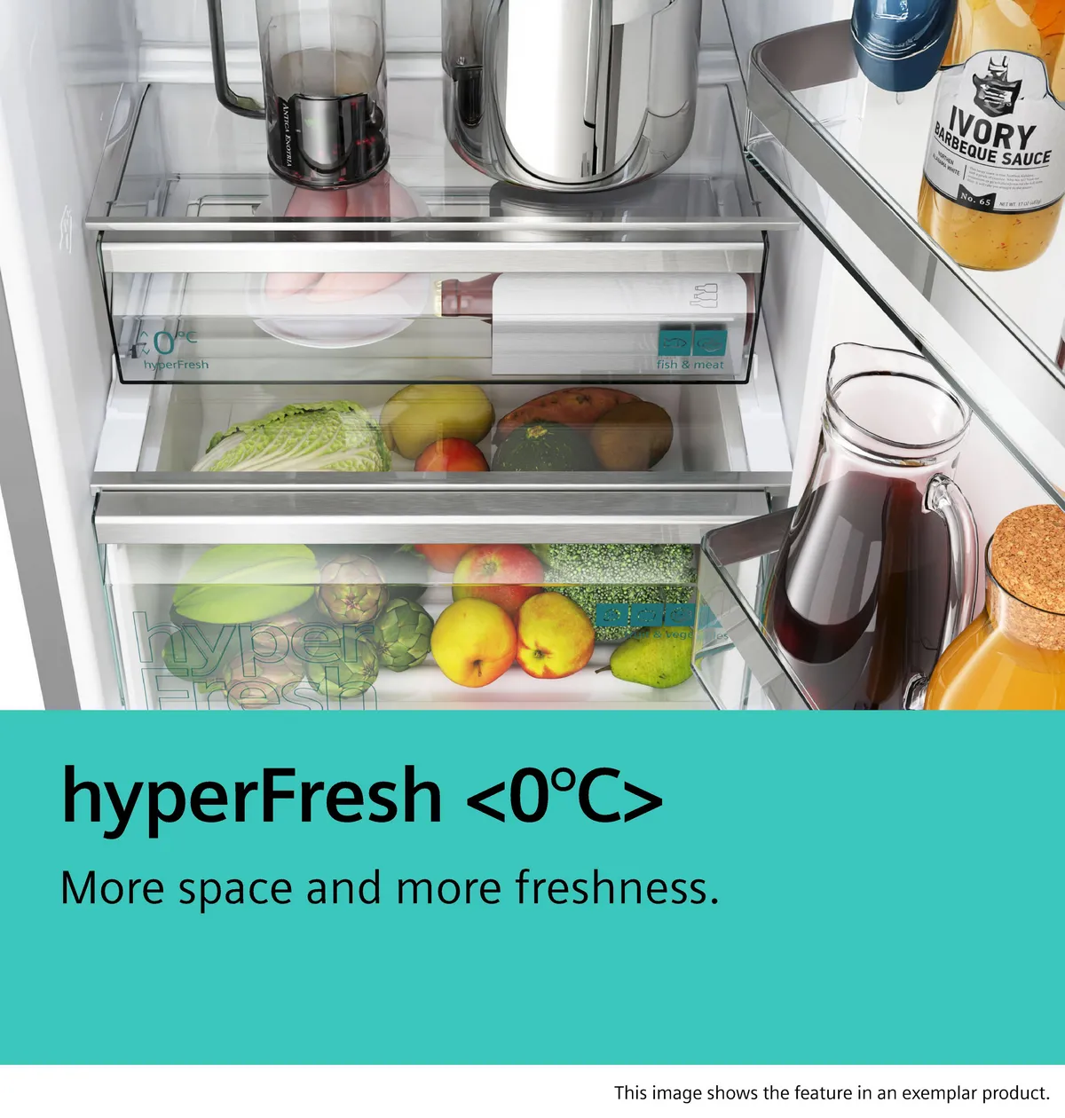 Siemens iQ300 Bottom Freezer Refrigerator, 483 L, Silver Inox, KG55NVLE0M - Image 9