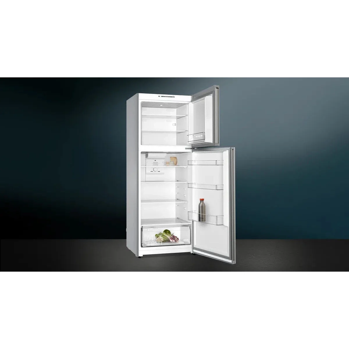 Siemens iQ300 Top Freezer Refrigerator 453L, Inox-look, NoFrost, KD55NNLE0M - Image 2