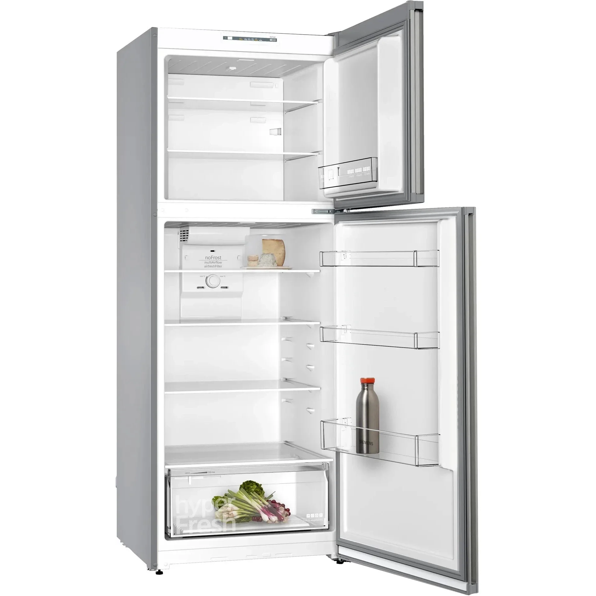 Siemens iQ300 Top Freezer Refrigerator 453L, Inox-look, NoFrost, KD55NNLE0M - Image 3