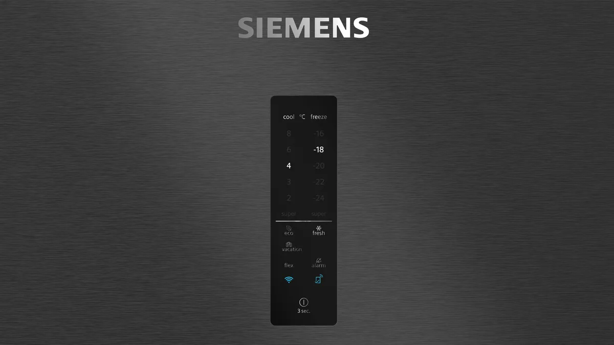 Siemens iQ700 Home connect Bottom Freezer Refrigerator, 682L, Brushed Black, KG86PAXB0M - Image 3