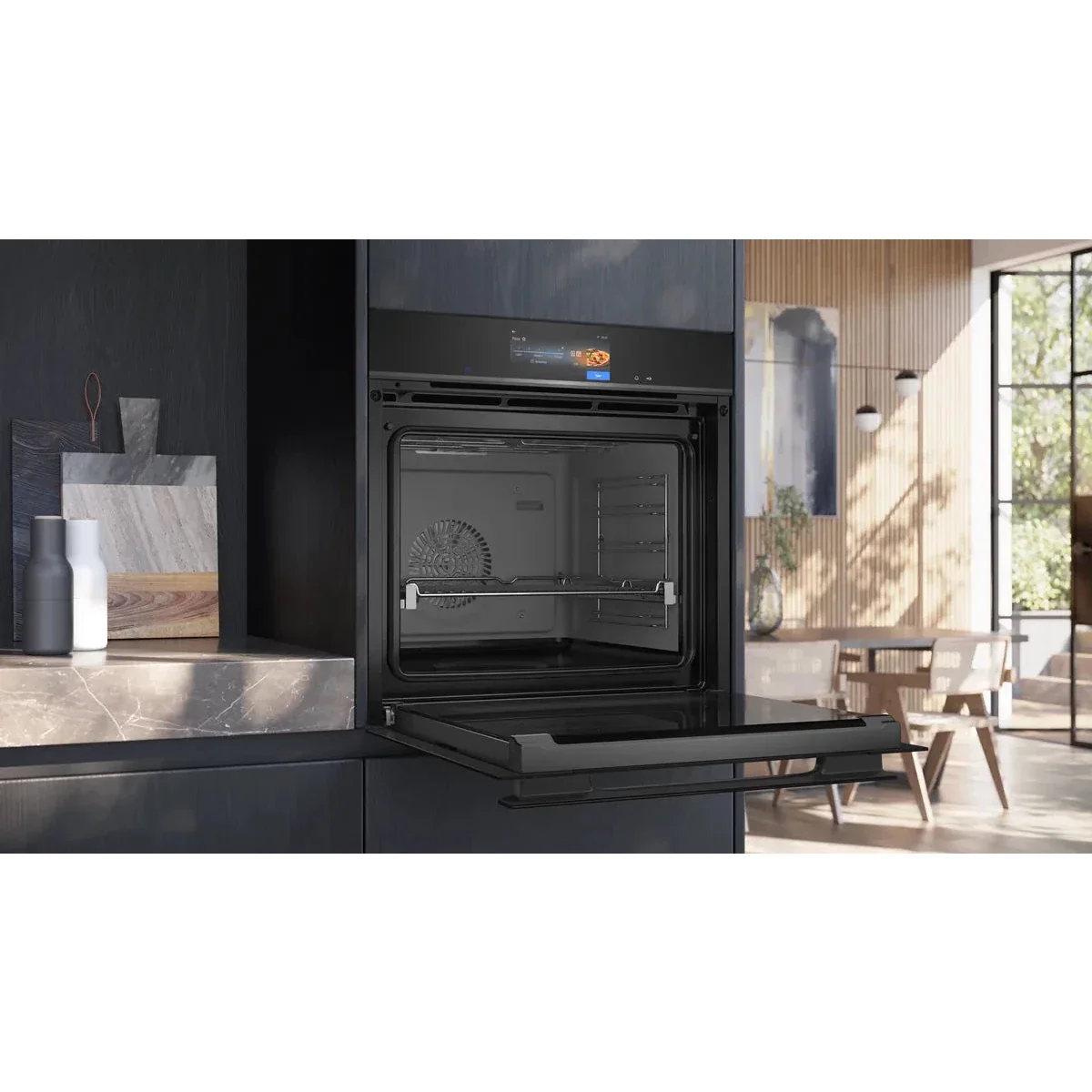 Siemens iQ700 Built-in Oven with Steam function, 60 x 60 cm, Wi-Fi, Black, HS958GED1B - Image 4