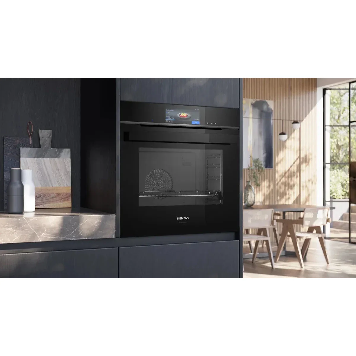 Siemens iQ700 Built-in Oven with Steam function, 60 x 60 cm, Wi-Fi, Black, HS958GED1B - Image 6