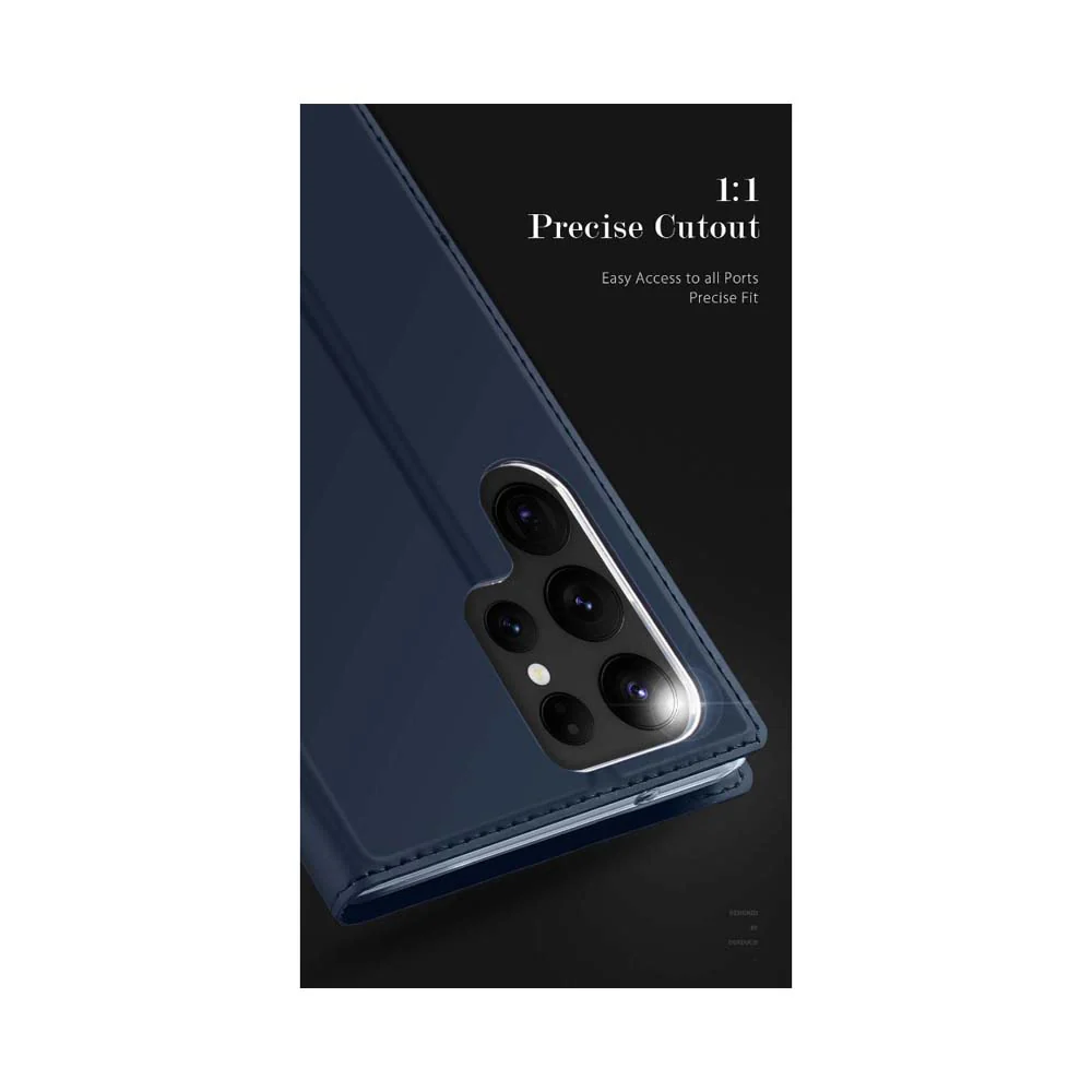 Dux Ducis Skin Pro Series Flip Cover for Samsung Galaxy S23 Ultra Blue - Image 5