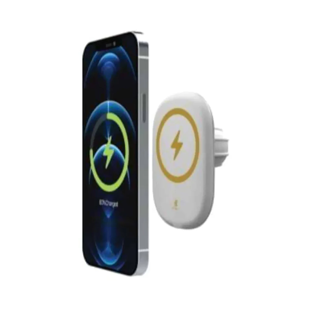 Smart 15W Premium Magnetic Wireless Car Charger White - Image 2