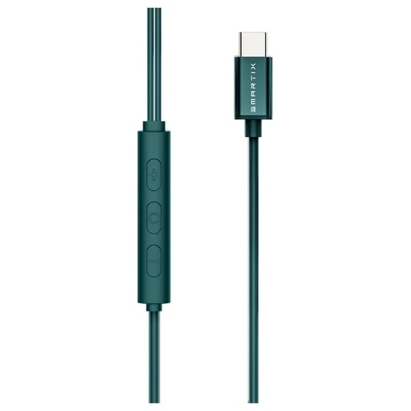 Smartix Immerse Link Designer Wired USB-C In-Ear Headset, Green - Image 3