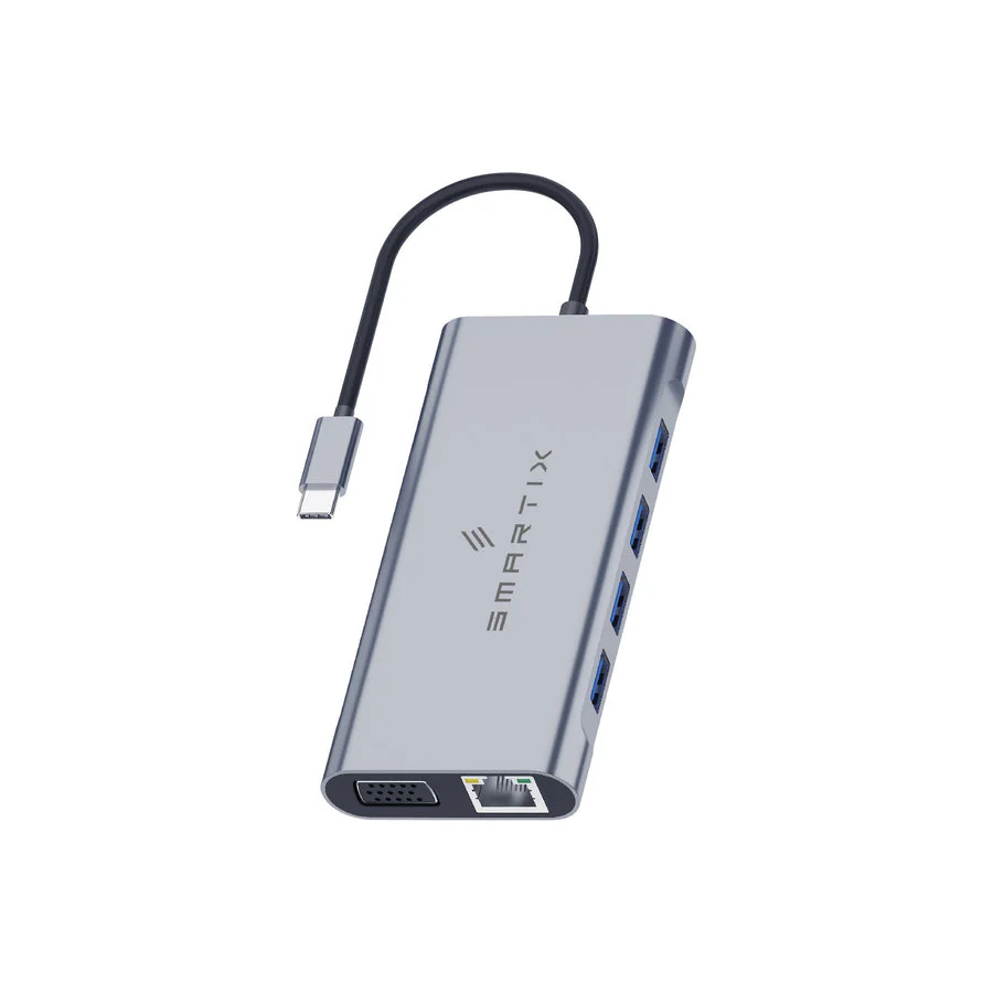 Smartix Premium 11-in-1 USB-C Hub with 100W USB-C PD, Silver - Image 3