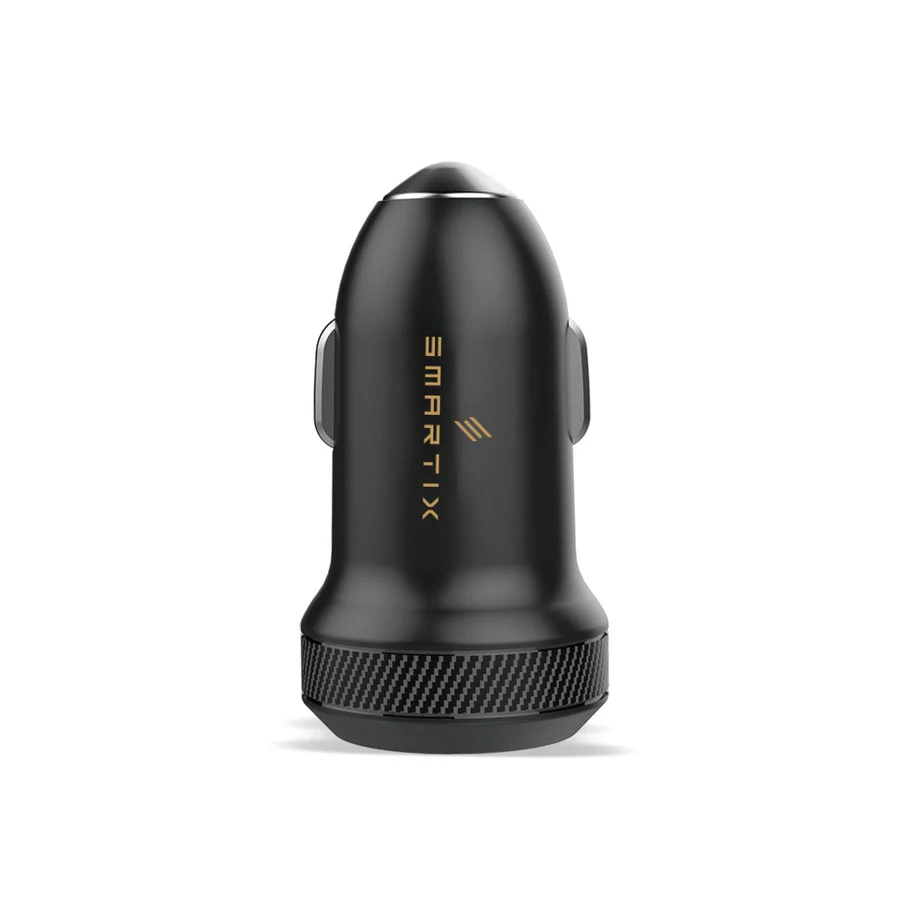 Smartix Premium 66W Fast Car Charger, Black - Image 2