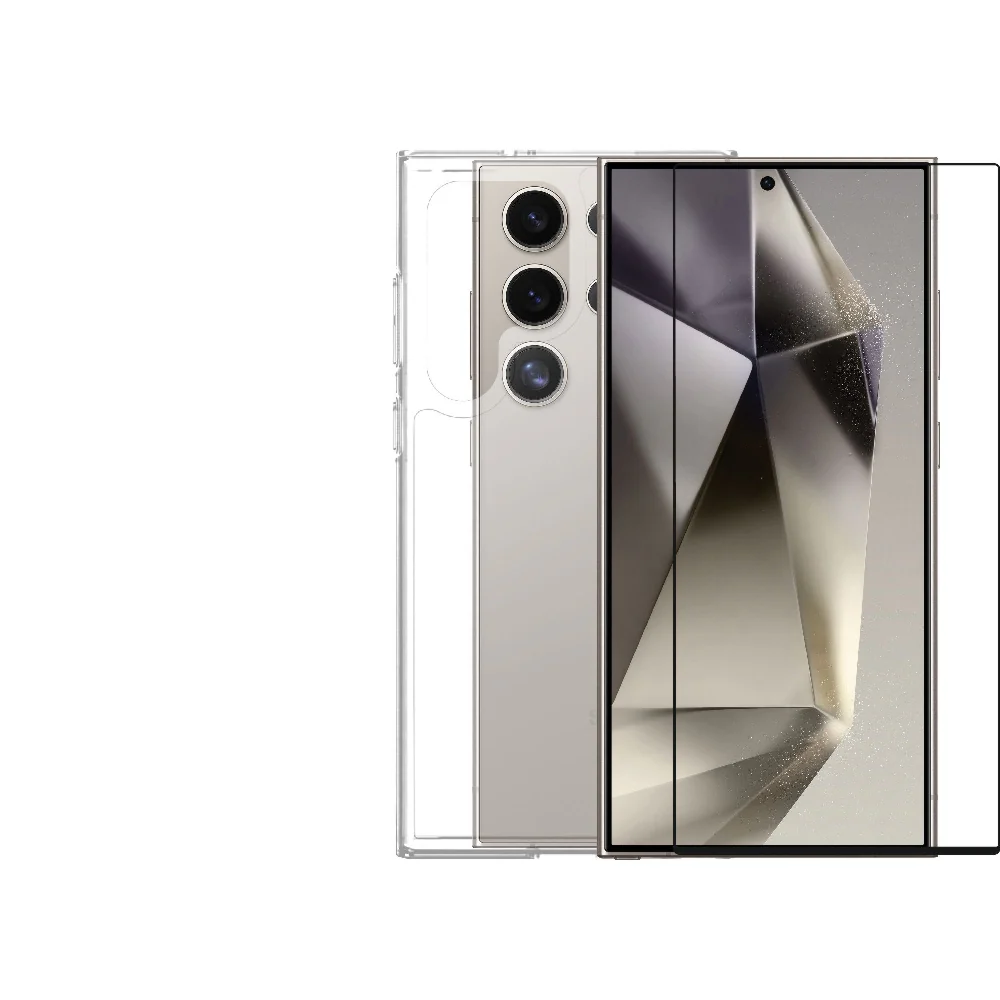 Smartix Screen Protector + Case Cover Clear for Samsung Galaxy S24 Ultra - Image 2