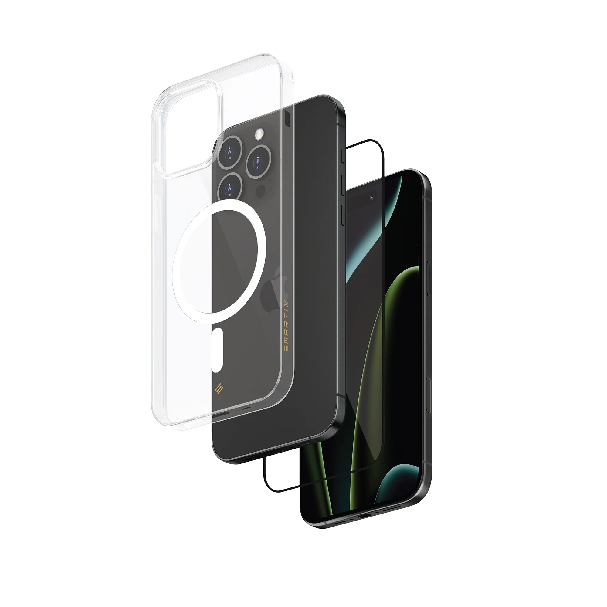 Smartix SM16PMBNPV MagSafe Case & Glass iPhone 16 Pro Max