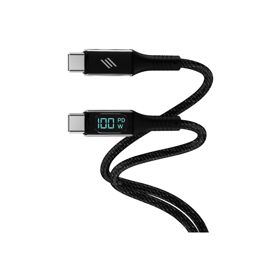 Smartix USB-C to USB-C 2M Fast Charging Cable-100W PD for USB-C, Black - Image 3