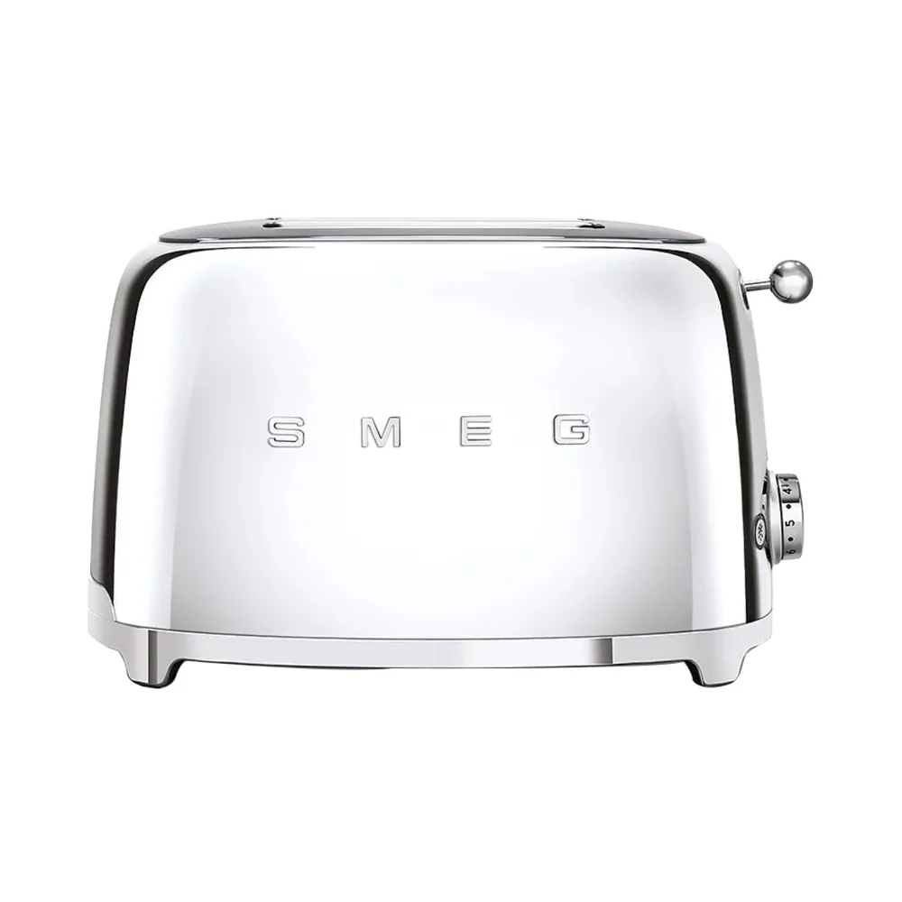 Smeg 950W 2-Slice 50's Retro Style Toaster Chrome - Image 2