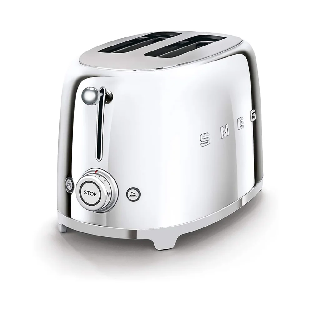 Smeg 950W 2-Slice 50's Retro Style Toaster Chrome - Image 3