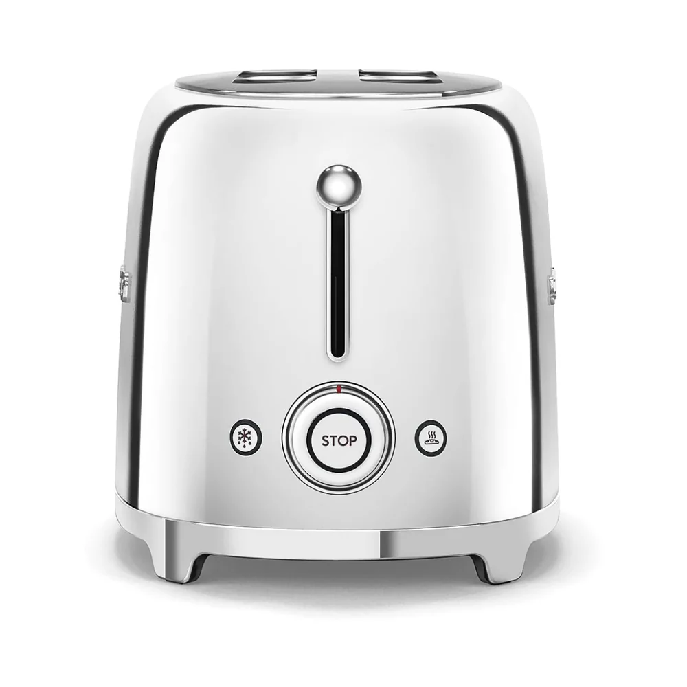 Smeg 950W 2-Slice 50's Retro Style Toaster Chrome - Image 4