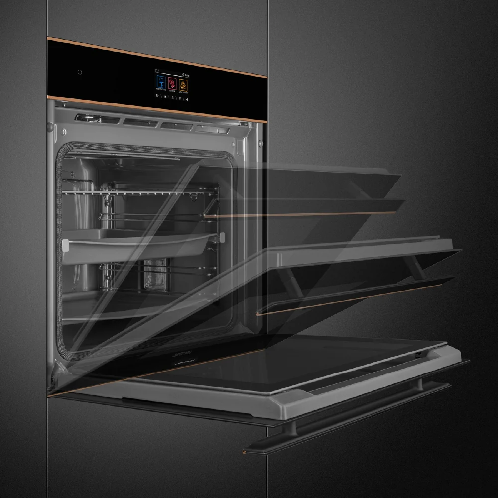 Smeg Built-In Traditional Pyro Galileo Oven 68L Black - Image 5