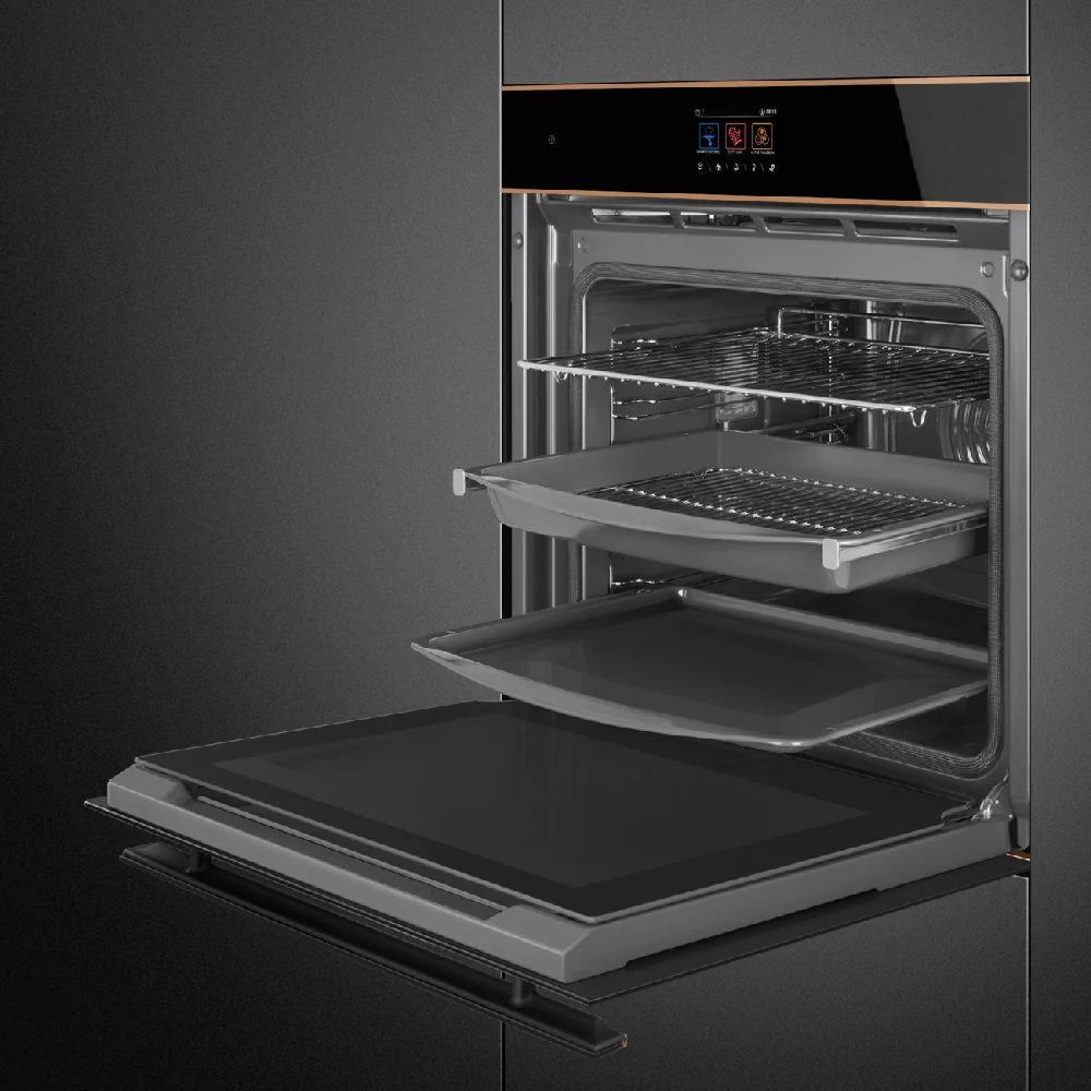 Smeg Built-In Traditional Pyro Galileo Oven 68L Black - Image 6