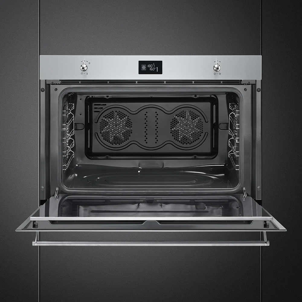 Smeg Built In Multi Function Electric Oven 90 cm Silver - Image 2