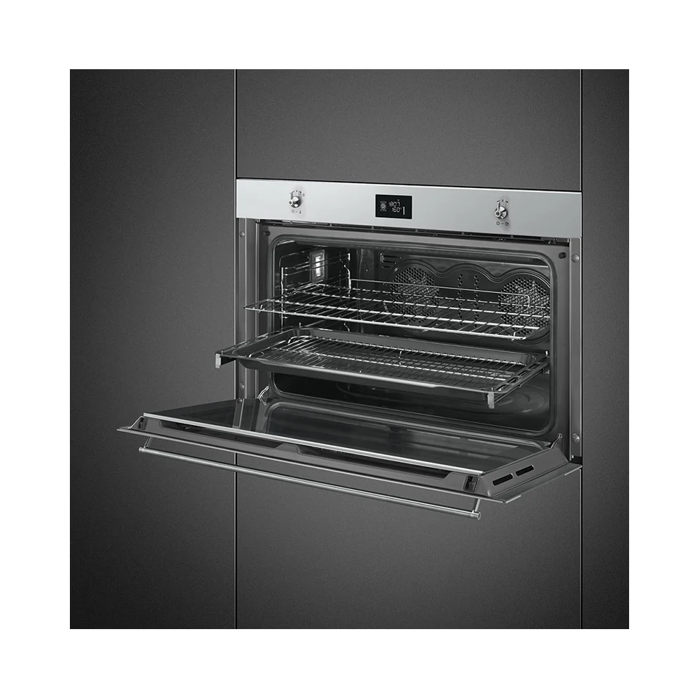 Smeg Built In Multi Function Electric Oven 90 cm Silver - Image 3