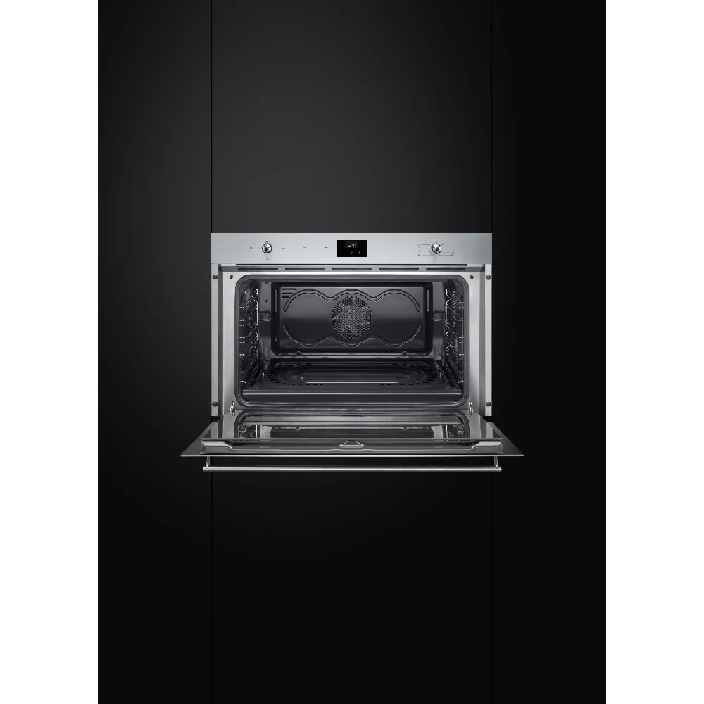 Smeg Classica 90Cm Static Built In Gas Oven 70L Silver - Image 2