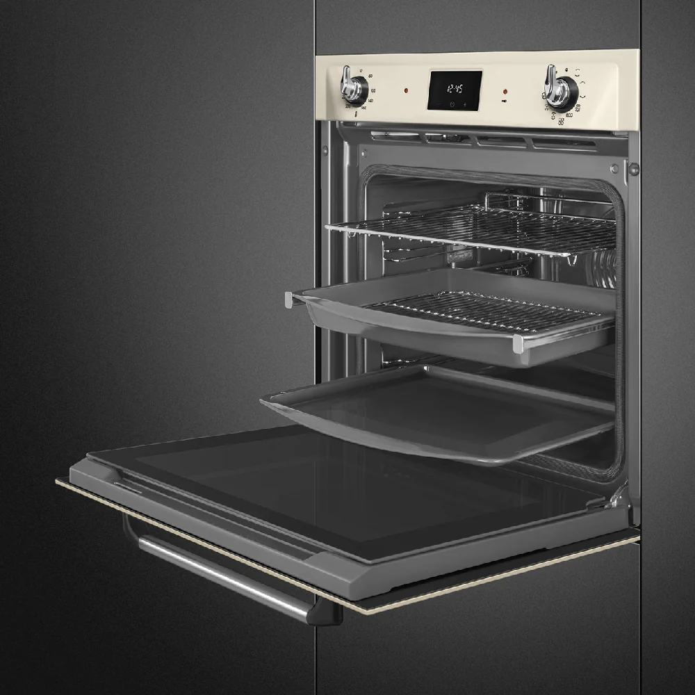 Smeg Smeg Built-In 60 cm Traditional Pyro Galileo Oven Cream 68L Cream - Image 5