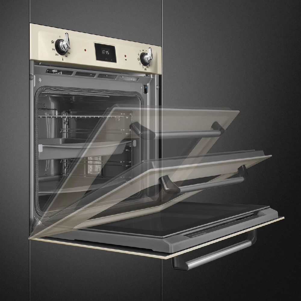 Smeg Smeg Built-In 60 cm Traditional Pyro Galileo Oven Cream 68L Cream - Image 7