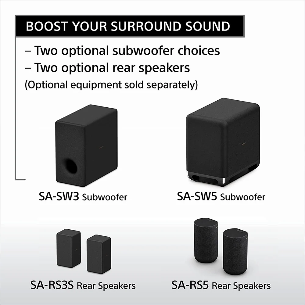 Sony 7.1.2-Channel Dolby Atmos Soundbar Black - Image 5