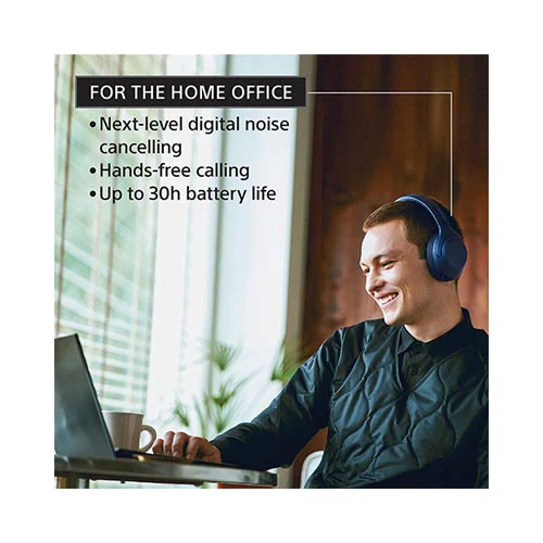 Sony Extra Bass Wireless Noise Cancelling Over-Ear Headphones Blue - Image 6
