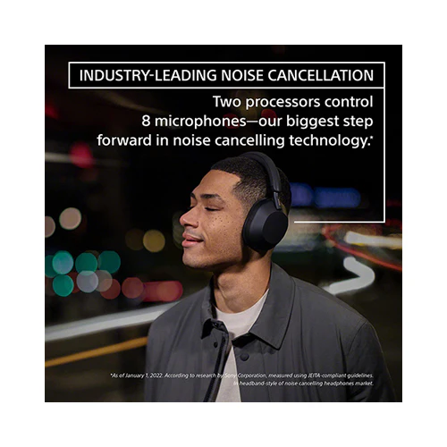 Sony Premium Noise Cancelling Wireless Over-Ear Headphones Black - Image 7