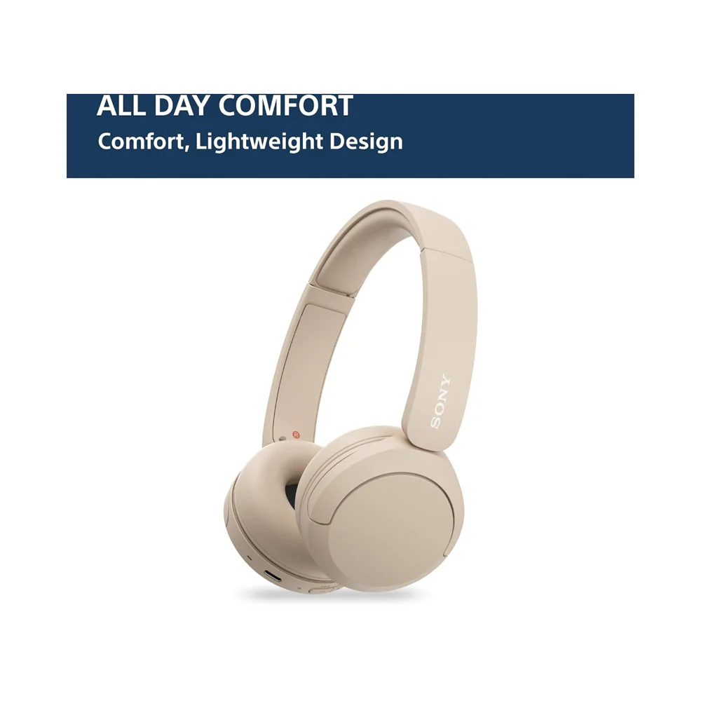 Sony Wireless Headphones with Microphone Beige - Image 7