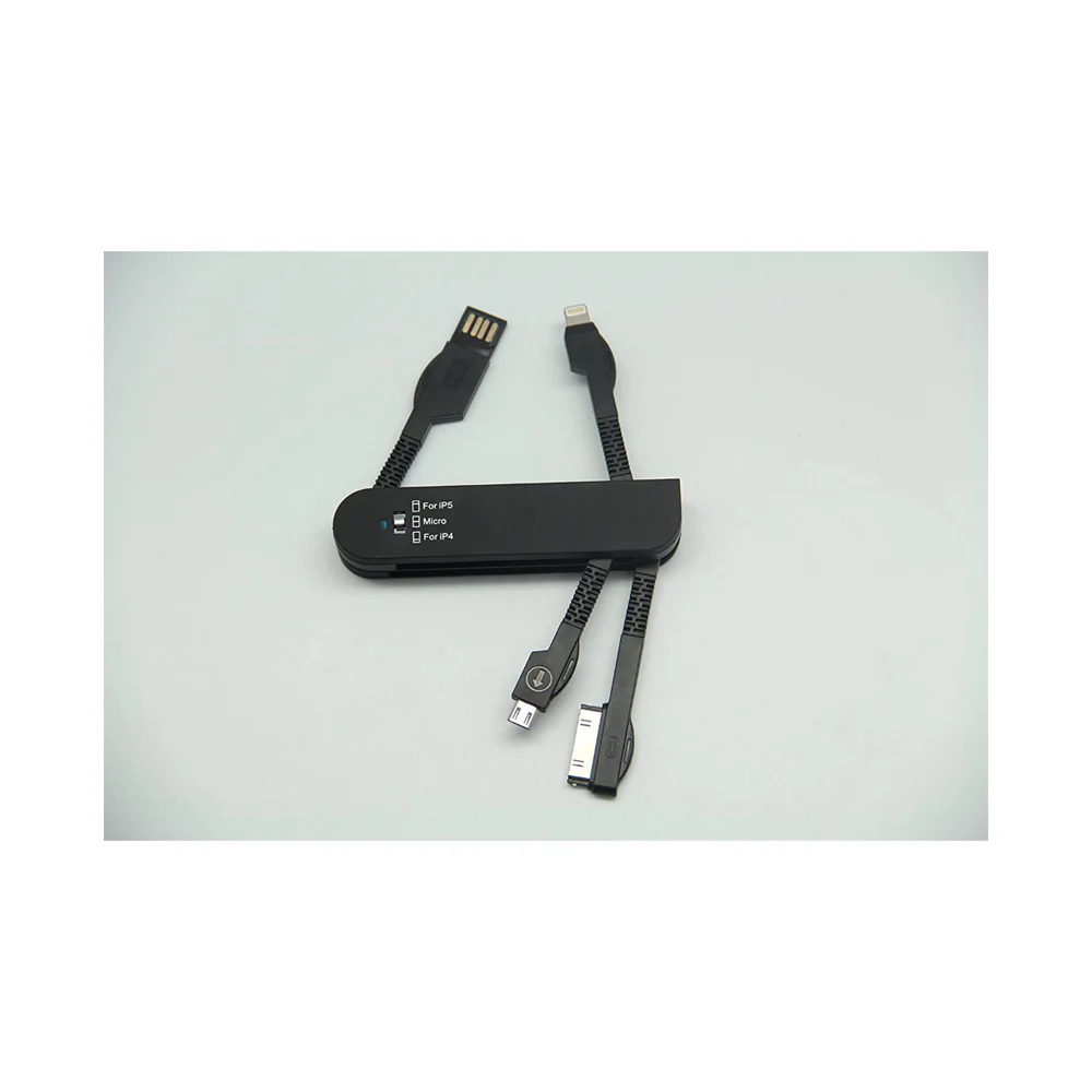 Swiss Military Braided Usb-A To 3-In-1 Cable 2M Black - Image 2