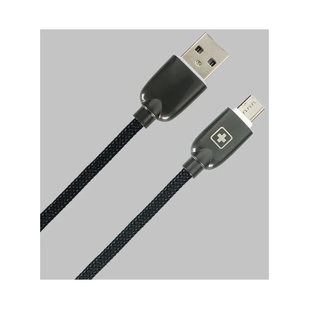 Swiss Military Braided Usb-A To Type-C Data Sync and Charging Cable 2M Black - Image 4