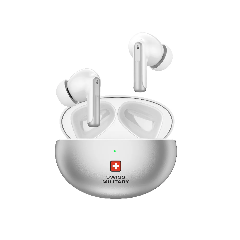 Swiss Military Victor3 Truly Wireless In-Ear Earbuds With Charging Case Silver - Image 3