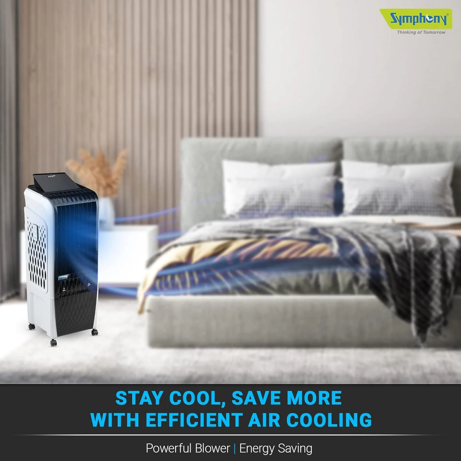 Symphony Air Cooler, Easy-fill, 3D Cooling, Digital control, Dura-Pump technology, Cool Flow, low Energy consumption, i-pure technology, Black, Diet 3D 20i - Image 4