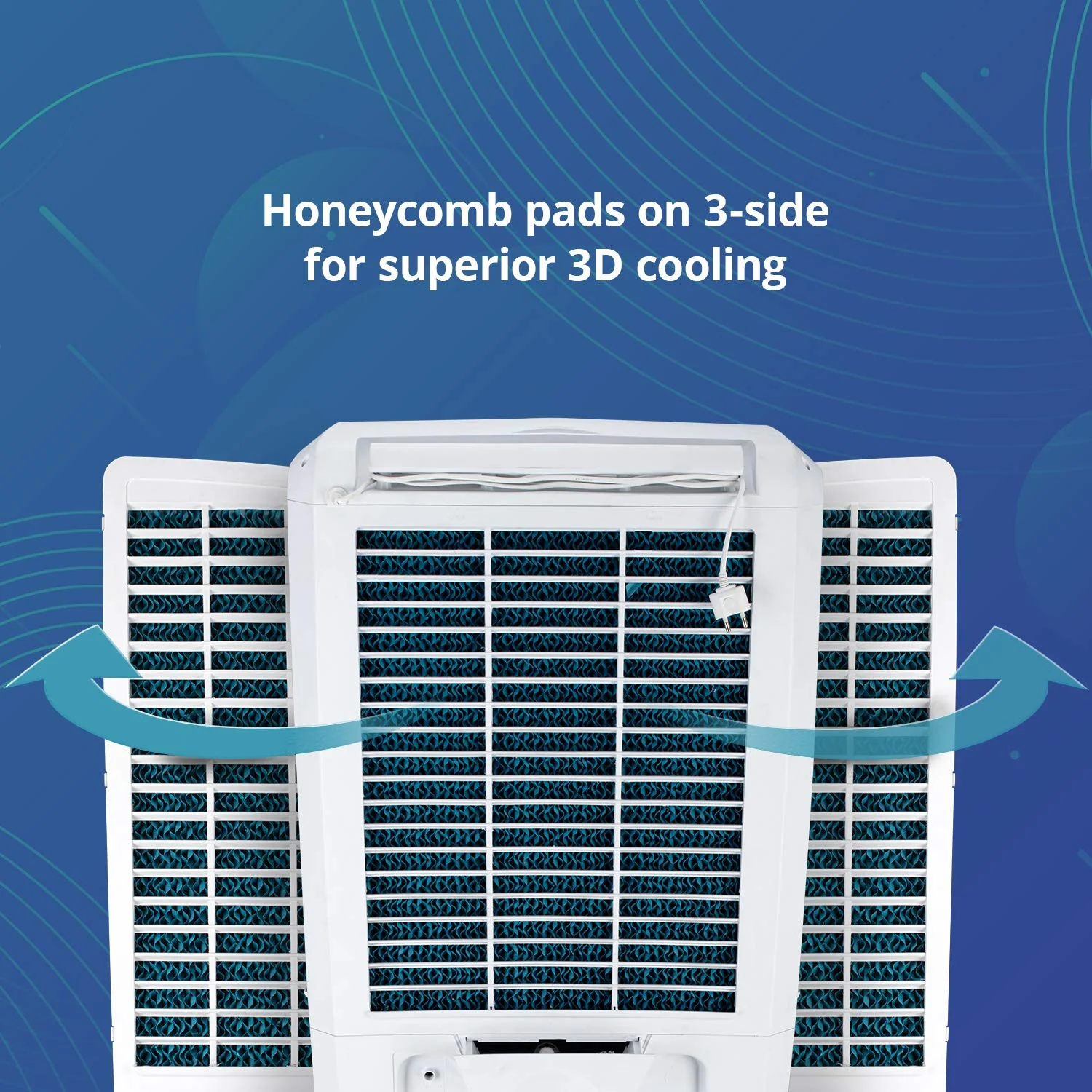 Symphony Air Cooler, Easy-fill, 3D Cooling, Manual control, Dura-Pump technology, Cool Flow, low Energy consumption, i-pure technology, White, STORM 70XL - Image 5