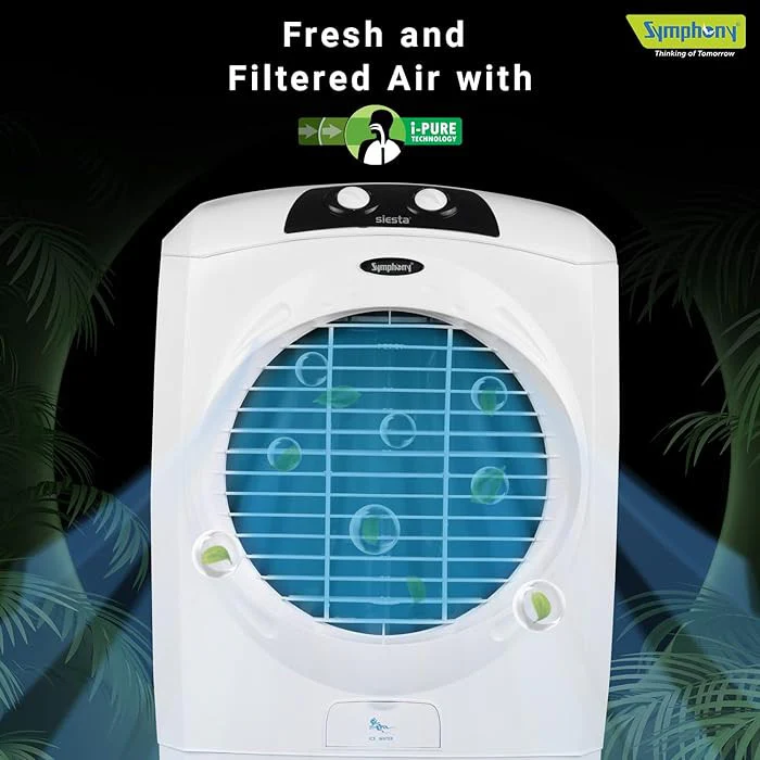 Symphony Desert Air Cooler, 70L, White, SIESTA 70XL - Image 4