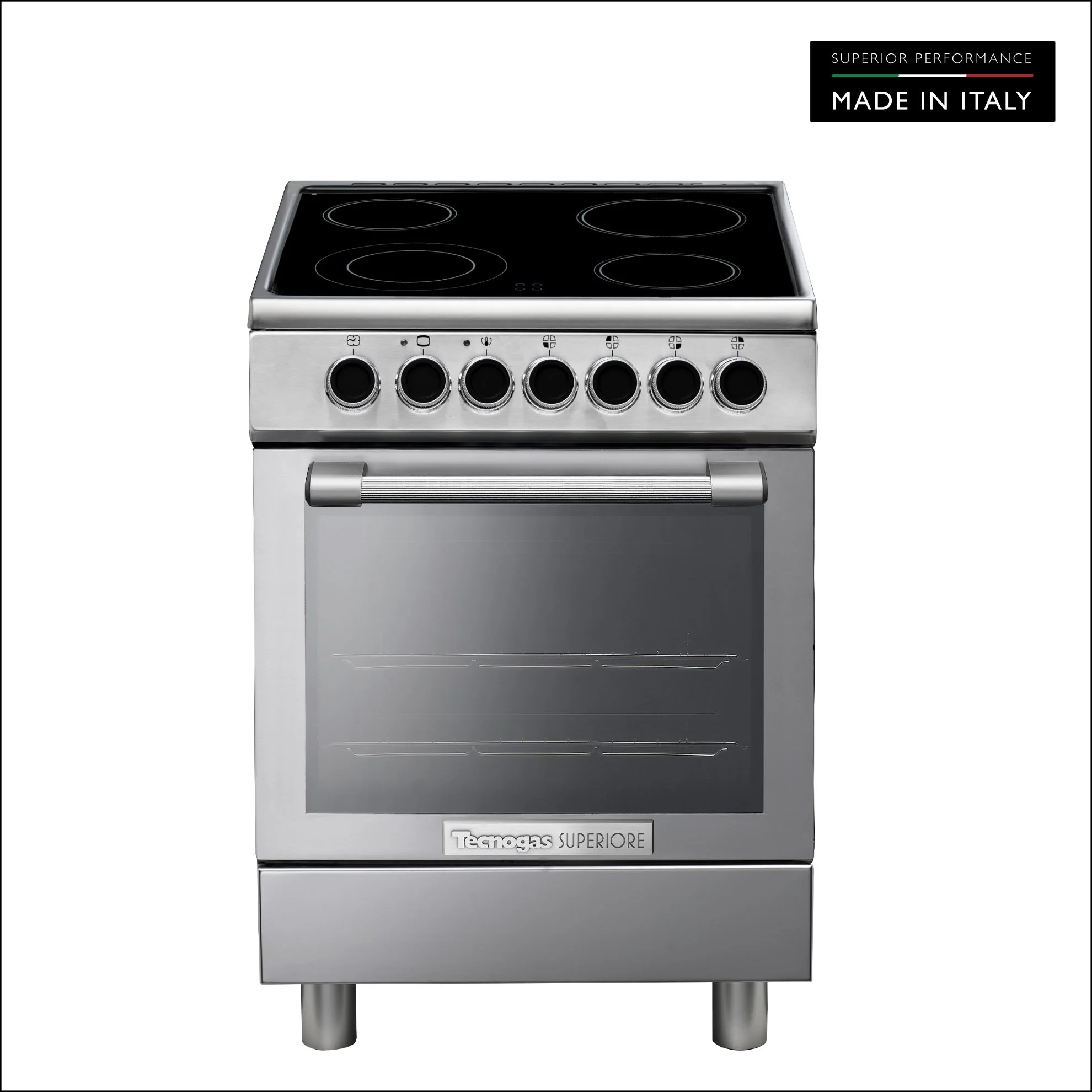 Tecnogas Superiore Ceramic Cooker 67 Litre, Schott Ceran Ceramic, Full Safety, Easy-Clean Oven, Electric oven, Silver, N2X66EVTC - Image 7