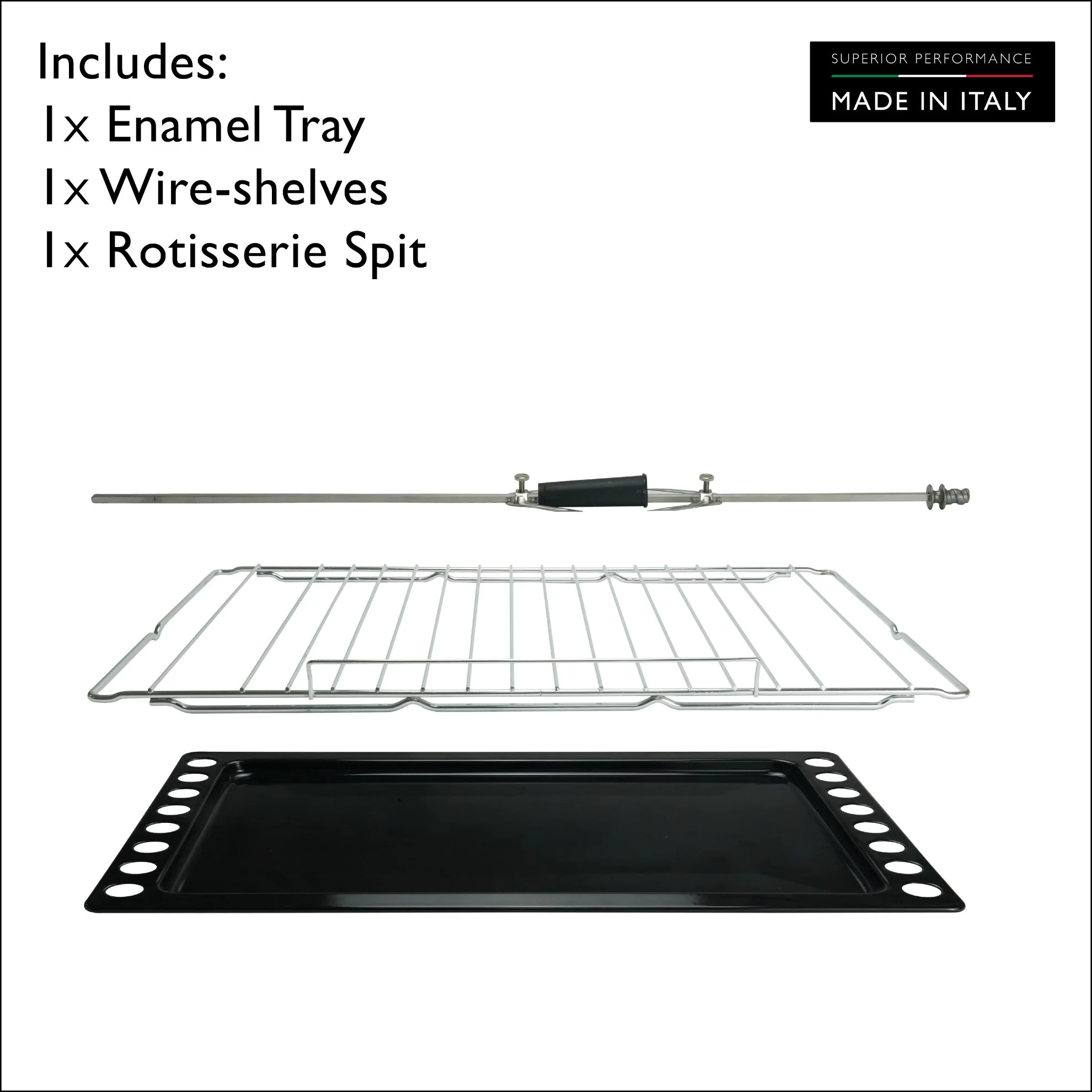 Tecnogas Superiore Cooker 133 Litre, Sabaf Burner, Full Safety, Easy-Clean Oven, Gas oven, Silver, N3X96G5VC - Image 9