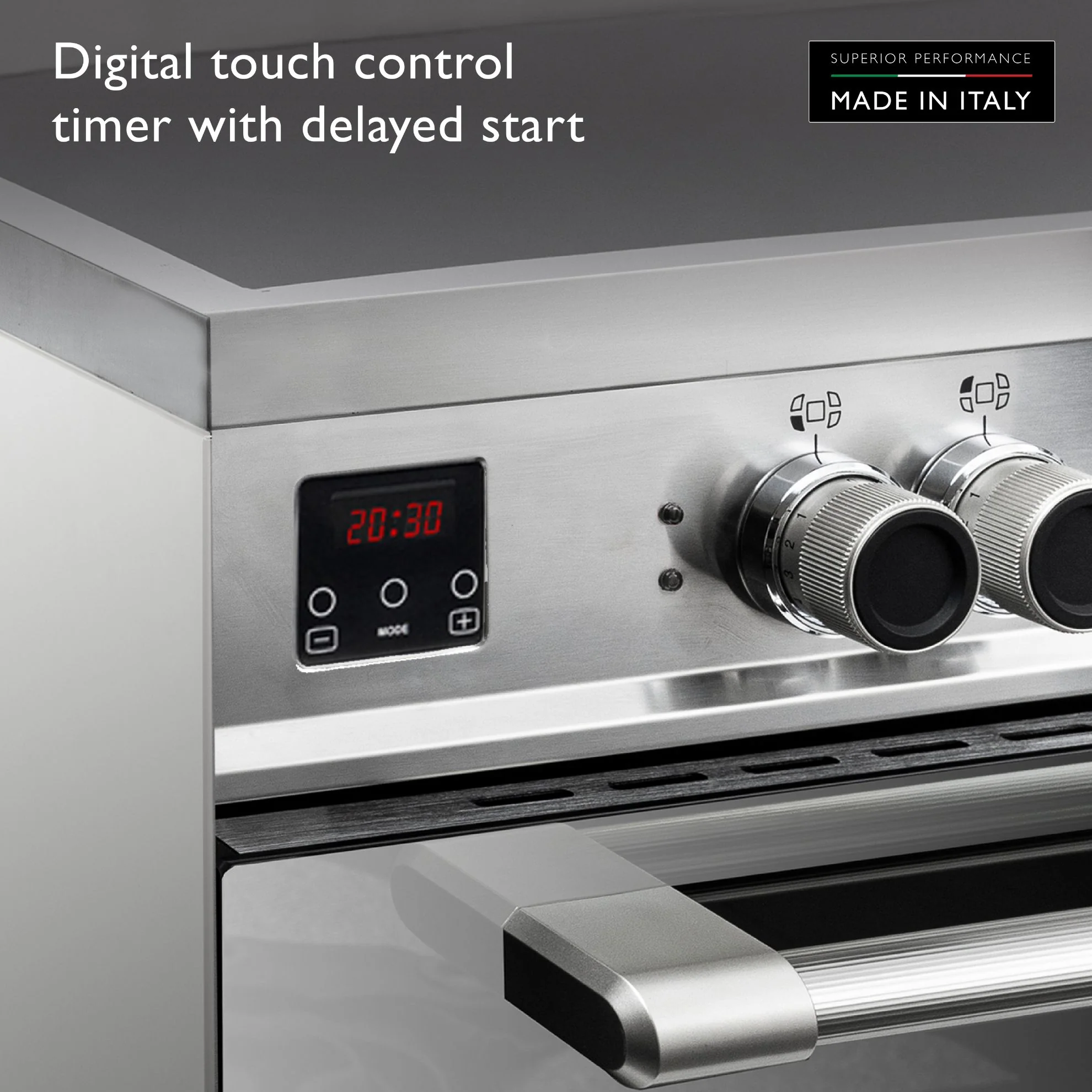 Tecnogas Superiore Cooker 133 Litre, Schott Ceran Ceramic, Full Safety, Easy-Clean Oven, Electric oven, Silver, N1X96EVTC - Image 5