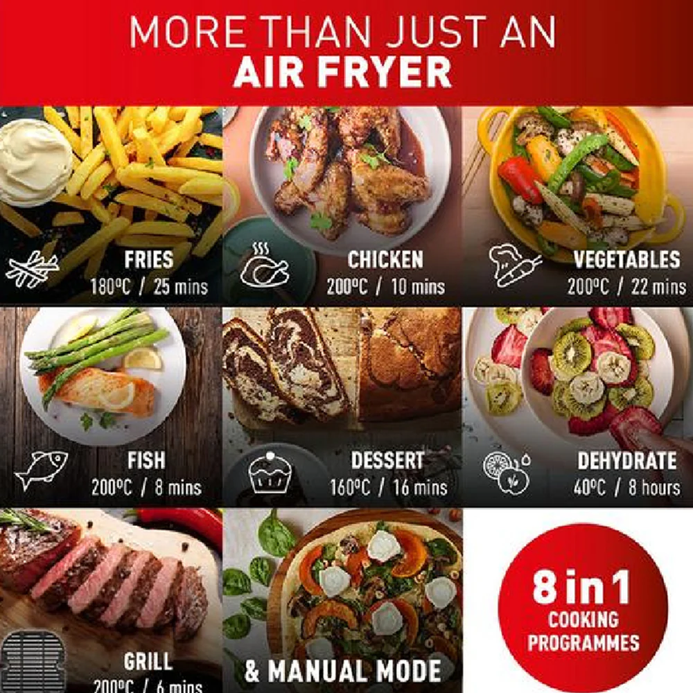 Tefal Dual Zone Air Fryer & Grill Silver - Image 5