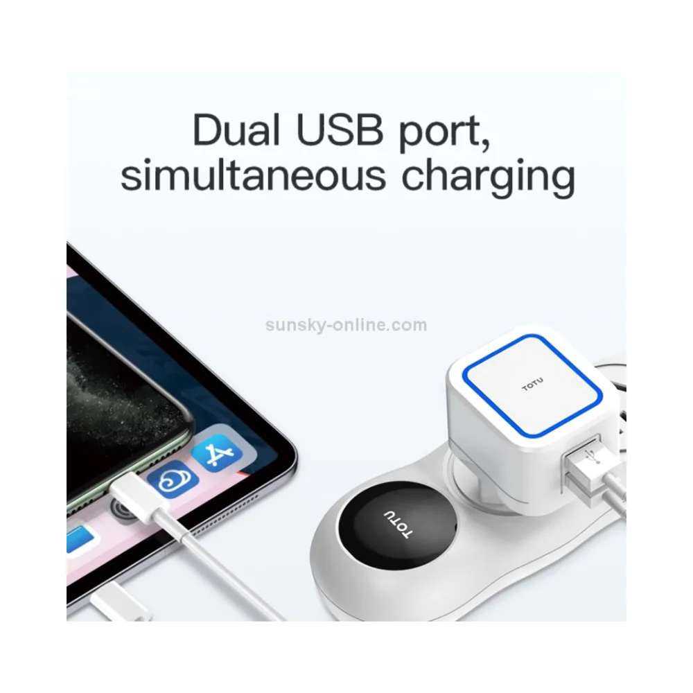 Totulife EU Dual USB Travel Charger White - Image 5