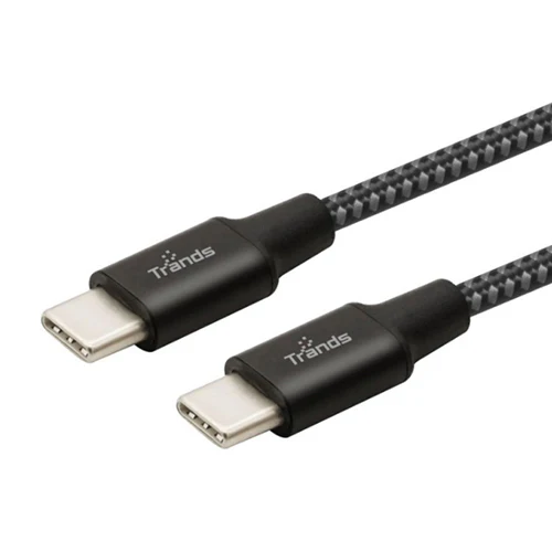 Trands 100W PD Type-C Cable 100cm Black - Image 2
