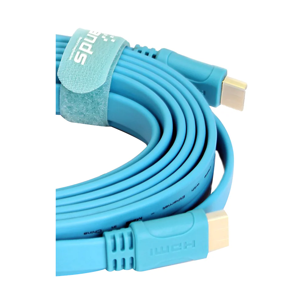 Trands 4K HDMI 2.0 Flat Cable 300cm Blue - Image 2