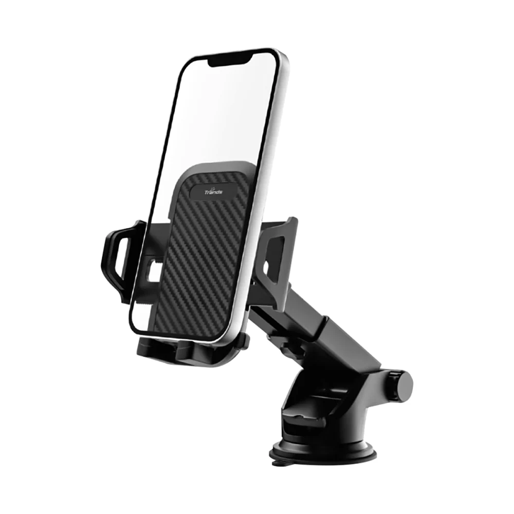 Trands Adjustable Dashboard & Windshield Car Phone Holder Black - Image 2