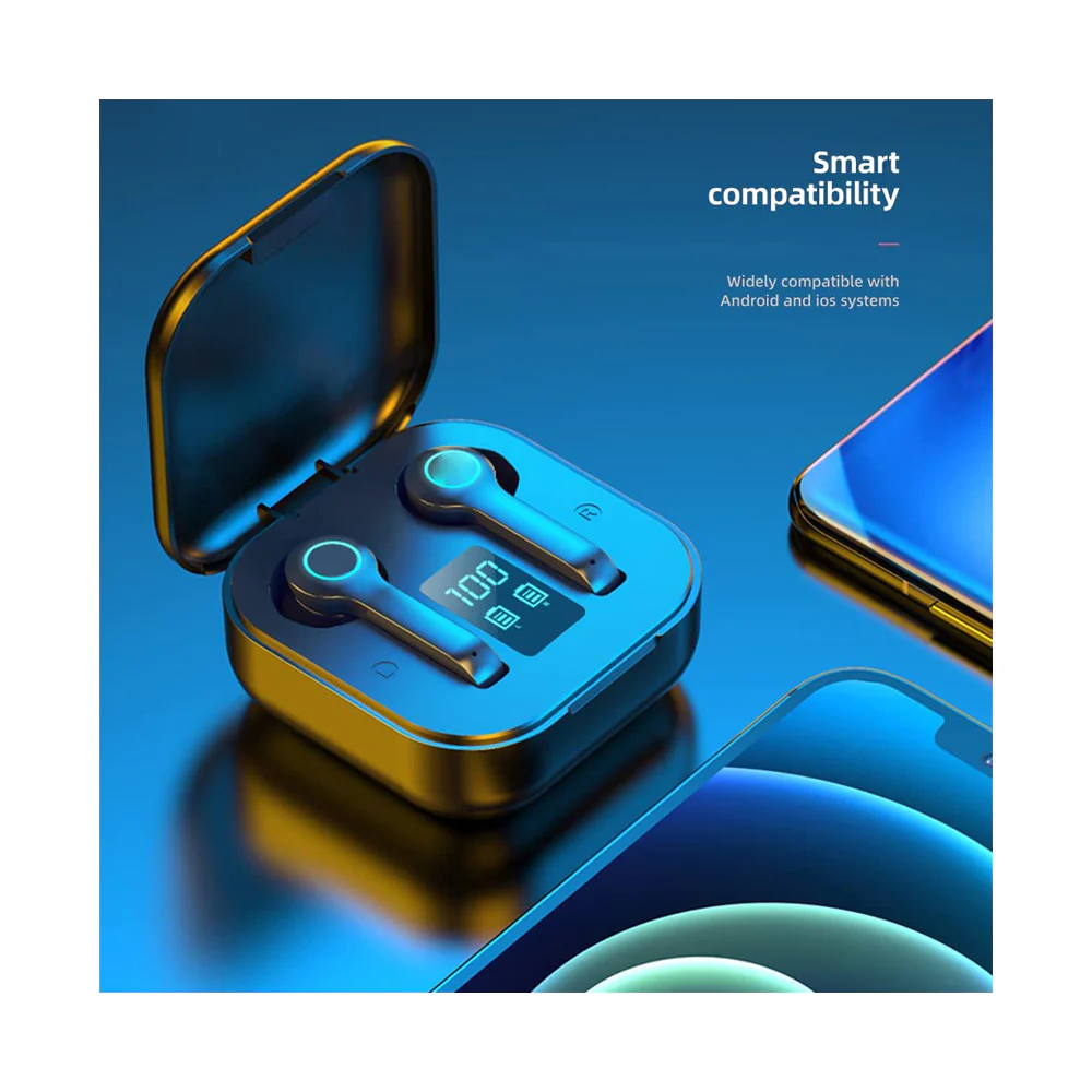 Trands Bluetooth Wireless In-Ear Earbuds With Charging Case Black - Image 4
