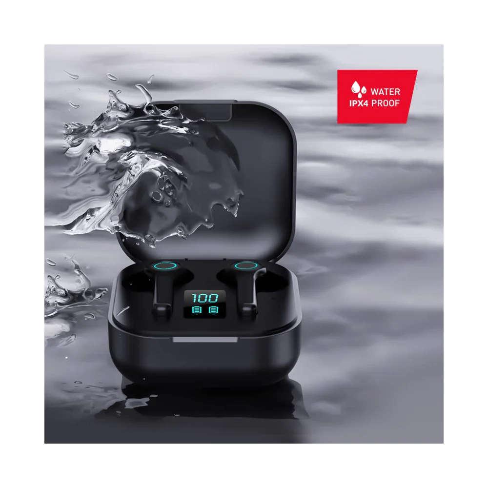 Trands Bluetooth Wireless In-Ear Earbuds With Charging Case Black - Image 6