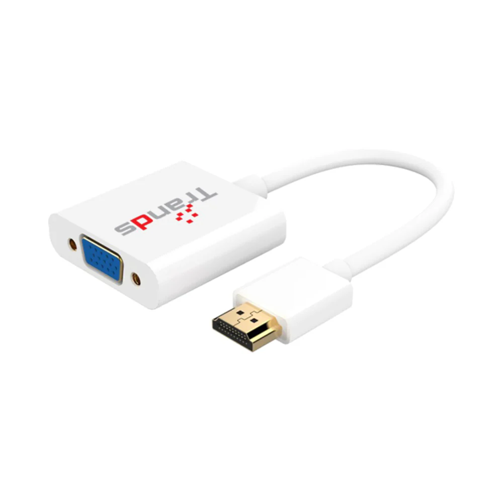 Trands HDMI To Vga M/F Adapter White