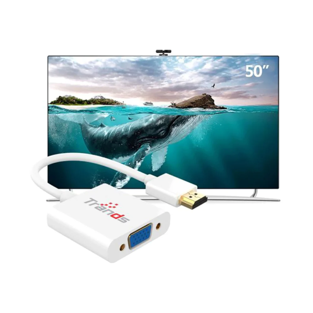 Trands HDMI To Vga M/F Adapter White - Image 2