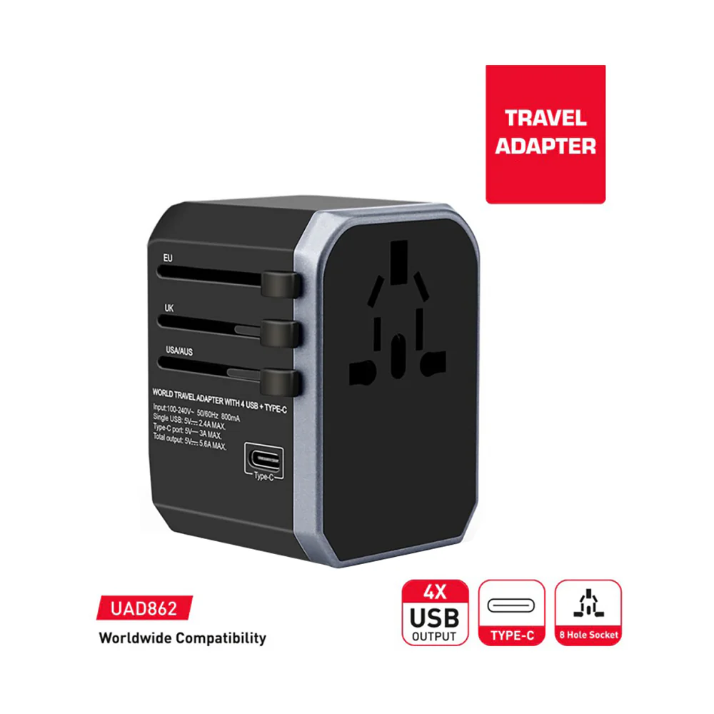 Trands Universal Adaptor 880-1840 Watt Black - Image 2
