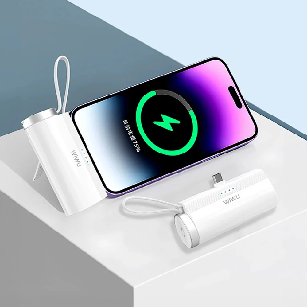 Wiwu Capsule Mobile Power Bank 5000mAh White - Image 7
