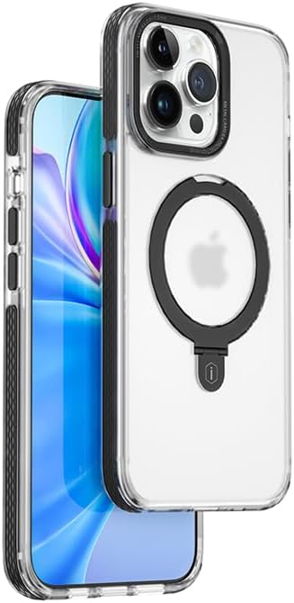 WiWU JKK-015 Magnetic Phone Case With Stand for iPhone 15 Pro, Black