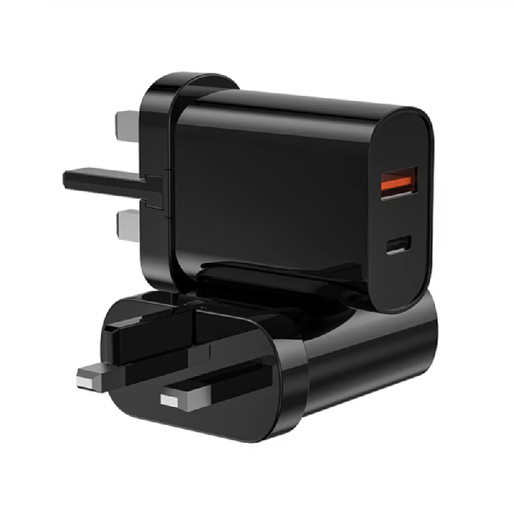 WiWU Quick Fast Charger UK 20W+18W PD+QC, Black - Image 3